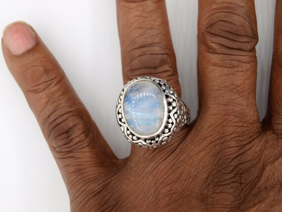 Magnificent Solid Sterling Silver Ring set with a… - image 8