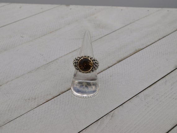 Vintage Ring with a Solid Sterling Silver Band wi… - image 1