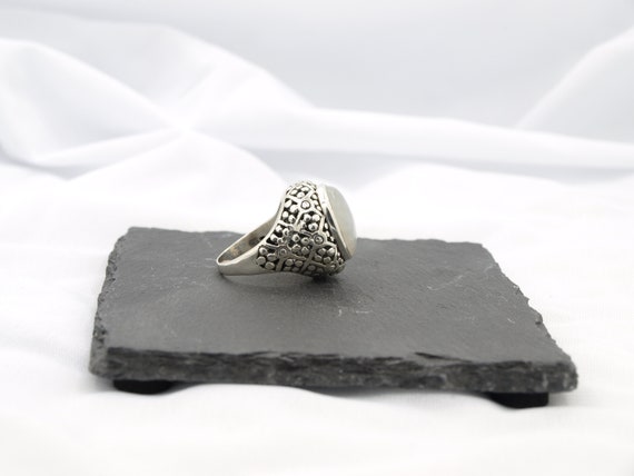 Magnificent Solid Sterling Silver Ring set with a… - image 7