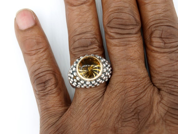 Vintage Ring with a Solid Sterling Silver Band wi… - image 8