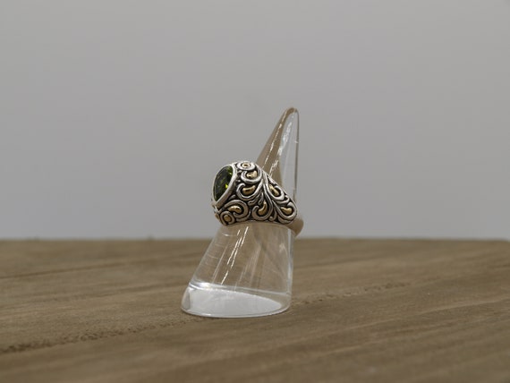 Solid Sterling Silver Ring with Matching Earrings… - image 2