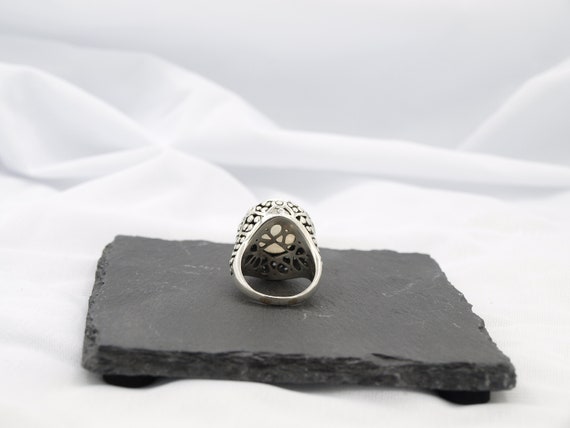 Magnificent Solid Sterling Silver Ring set with a… - image 10