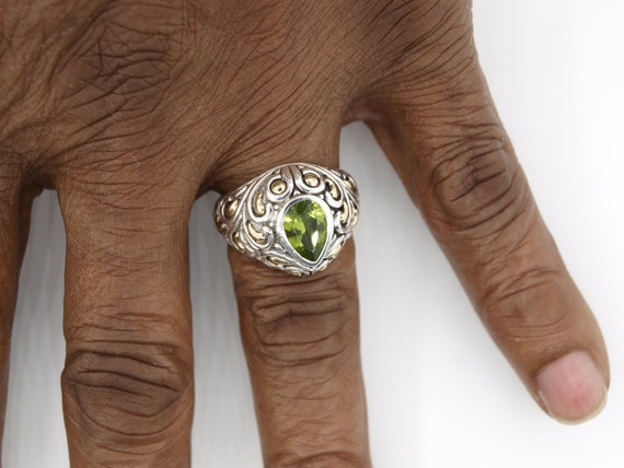 Solid Sterling Silver Ring with Matching Earrings… - image 4