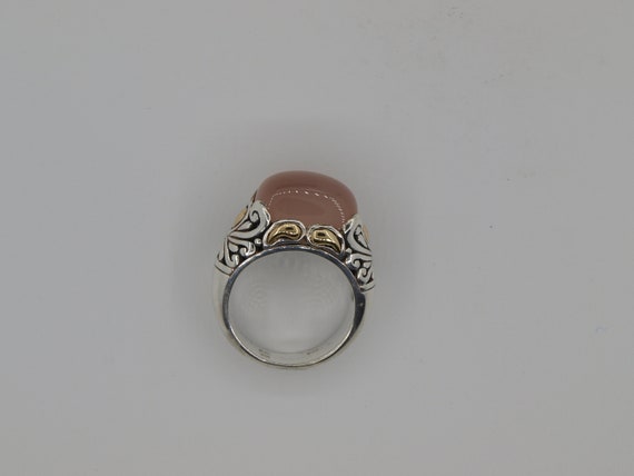 Solid Sterling Silver Ring Set Featuring a Rare 1… - image 1