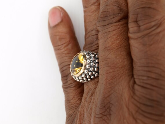 Vintage Ring with a Solid Sterling Silver Band wi… - image 9