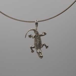 Sterling silver Crocodile Pendant