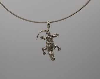 Sterling silver Crocodile Pendant