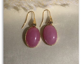 Orecchini In Argento 925 Placcato Con Cabochon Druso Resina Scintillante 1093544 - Foto 6