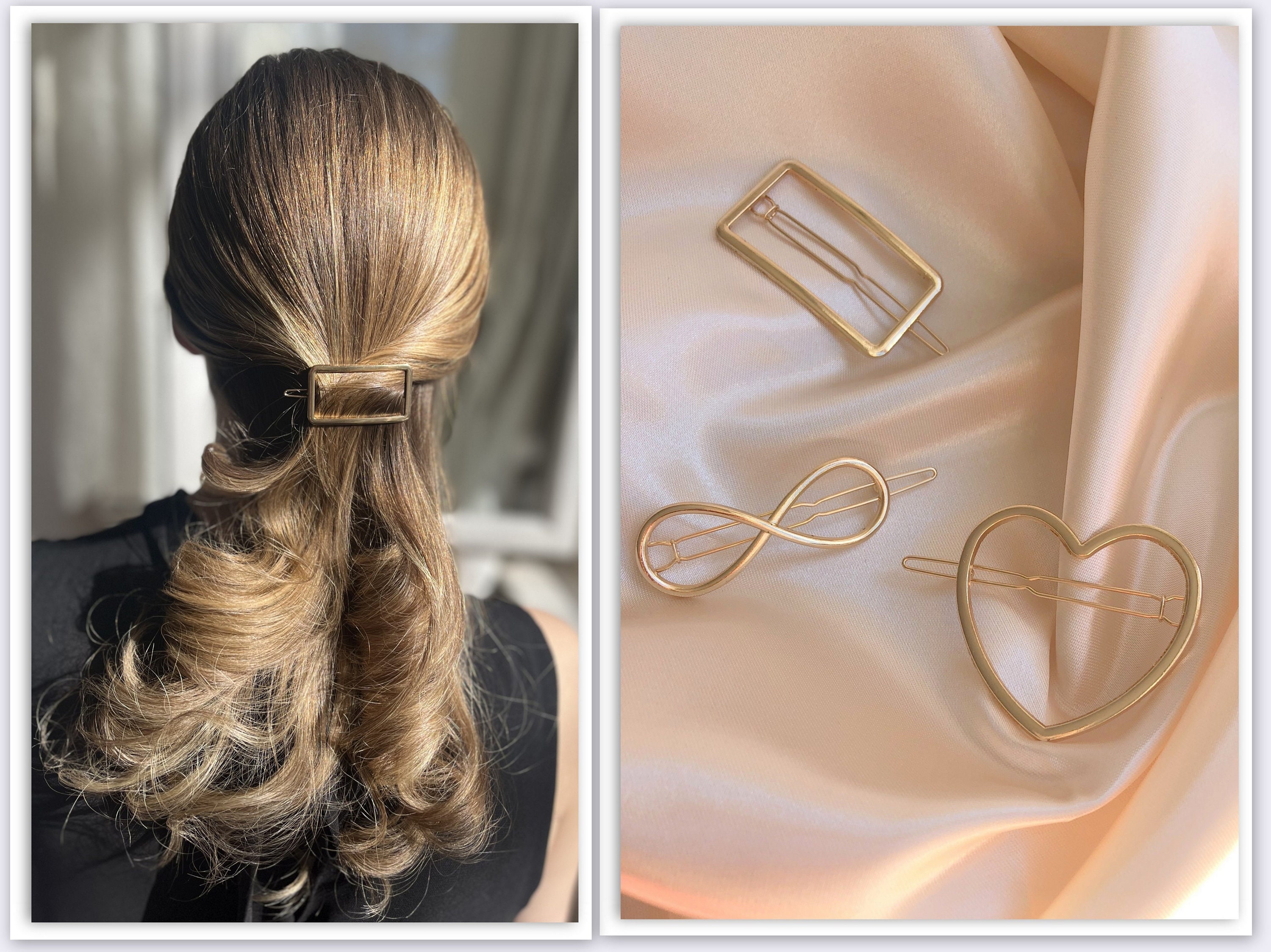 Celine circle hair clip  Headband hairstyles, Gold hair, Hair beauty
