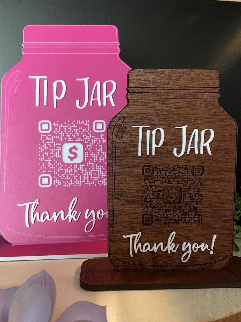 DIGITAL FILES for QR Code Tip Jars and Buttons Wearable & Etsy UK