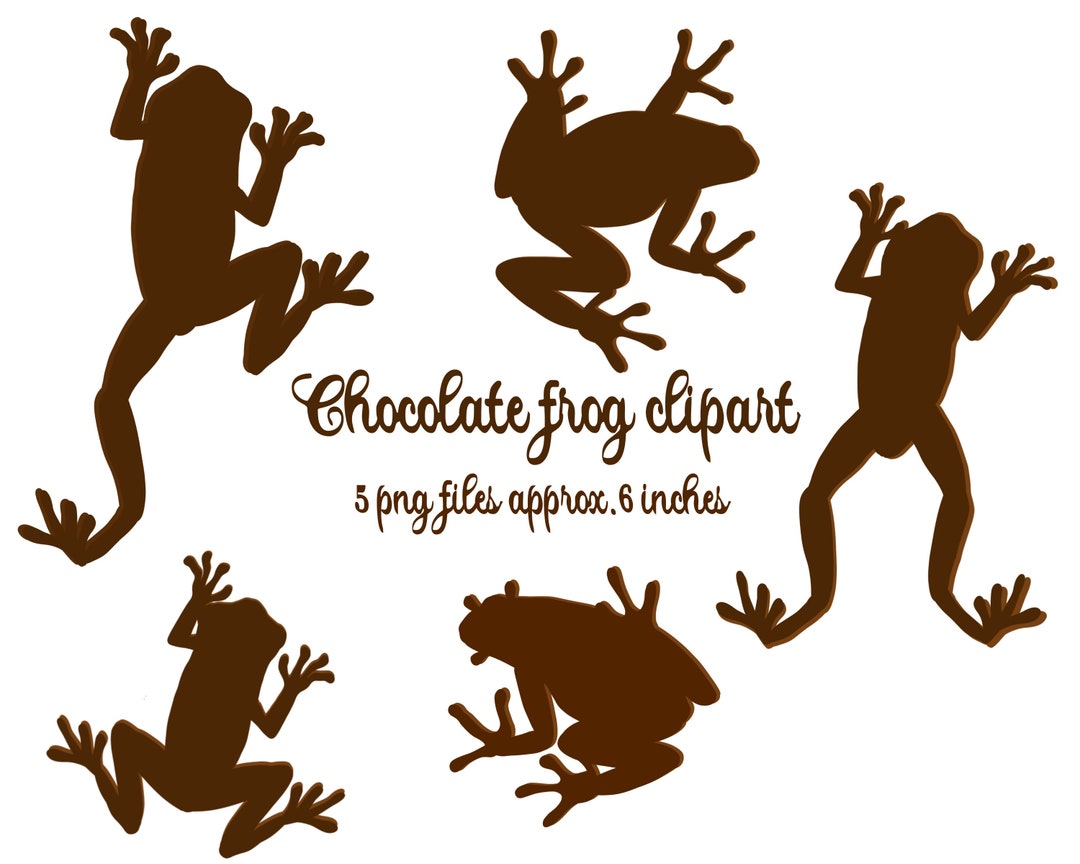 Frog Clipart, Frog Cut Files, Chocolate, Brown Frogs, Png Clipart, Frog