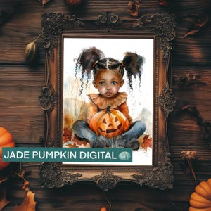 Halloween digital art, cute Halloween prints, digital Halloween set, vintage art, halloween prints, halloween decor