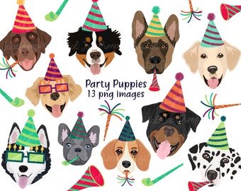 Grafika wektorowa z psem na imprezę, grafika urodzinowa, grafika wektorowa ze szczeniakiem, grafika wektorowa z psem do druku, owczarek niemiecki, cyfrowe pobieranie psów, golden retriever