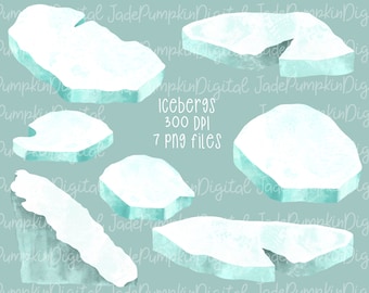 Iceberg digital downloads, iceberg Clipart, iceberg digital files, Arctic Clipart, Jadepumpkindigital