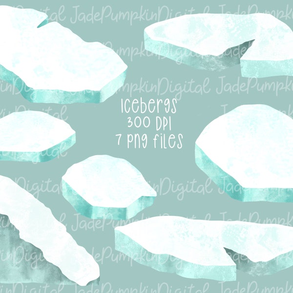 Téléchargements numériques iceberg, iceberg Clipart, fichiers numériques iceberg, Arctic Clipart, Jadepumpkindigital