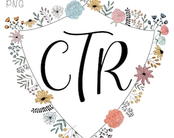 Lds baptism announcement, lds baptism program, digital ctr shield, floral ctr shield, lds digital ctr shield, Jade pumpkin digital