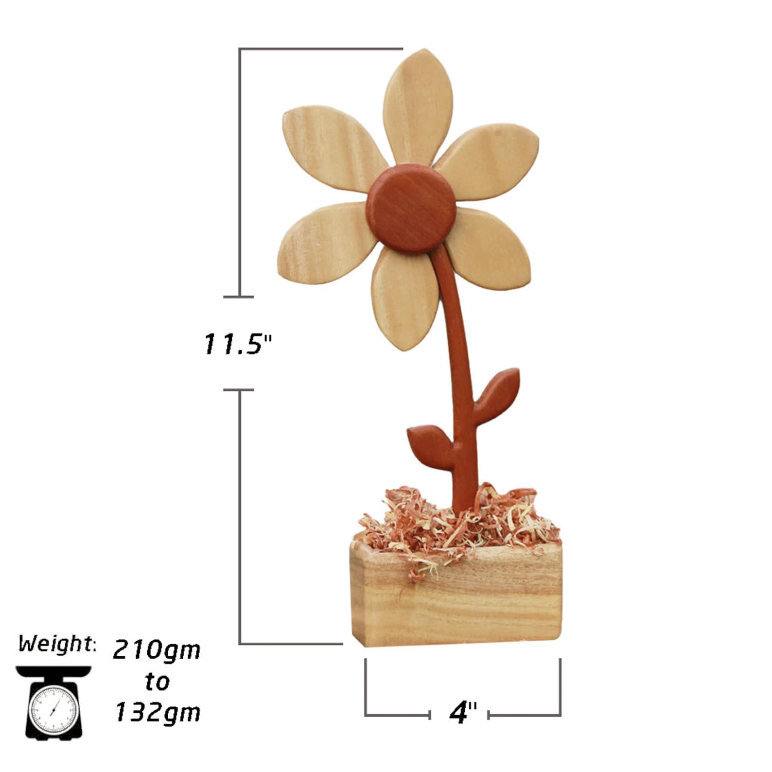 Handmade Wooden Flower Set of 2 Gift for Couples Etsy