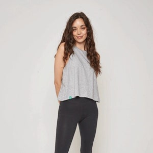 Damen Tank Top - Bio-Baumwolle - Relaxed Fit - Grau meliert - Leicht und luftig - Natürliche Materialien - Ethisch & Nachhaltig