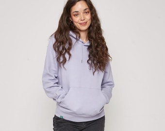 Frauen Bio-Baumwolle Pullover Hoodie: Lavendel Fleece gefüttert Kapuzenoberteil