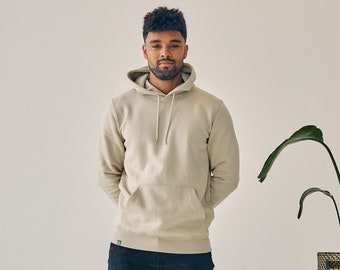 Men's Organic Cotton Pullover Hoodie - Sand - Regular Fit