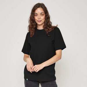 Frauen T-Shirt aus schwerer Bio-Baumwolle - OVERSIZED FIT - Schwarz - 100% Baumwolle - Toxinfreie Farbstoffe - Ethische und nachhaltige Kleidung