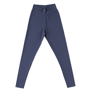 Navy Blue Organic Cotton Leggings Soft and Breathable Slim Fit Ethical and Sustainable Women's Clothing image 5