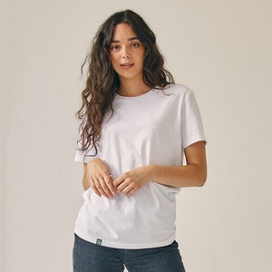 Women&#39;s Organic Cotton Regular Fit T-shirt - White - Ethical & Sustainable Clothing - Premium Quality - Natural Breathable Materials