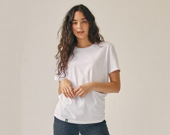 Women's Organic Cotton White T-Shirt – Ethical & Sustainable - Regular Fit