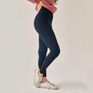 NEW STYLE - Everyday Organic Cotton Leggings - Black - Made with Non-Toxic Dyes - Soft and Breathable - Slim Fit - Cotton Rich
