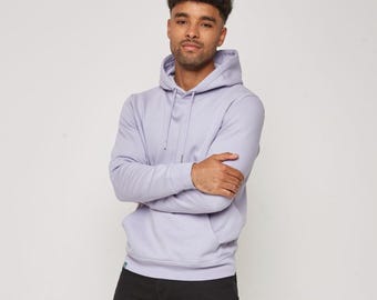 Men's Organic Cotton Lavender Hoodie - Regular Fit