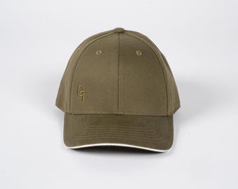 Khaki Green Cotton Baseball Cap – Organic Blend, Unisex