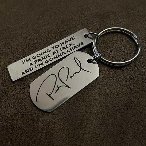 Pedro Pascal Character Stainless Steel Laser Engraved Keychain