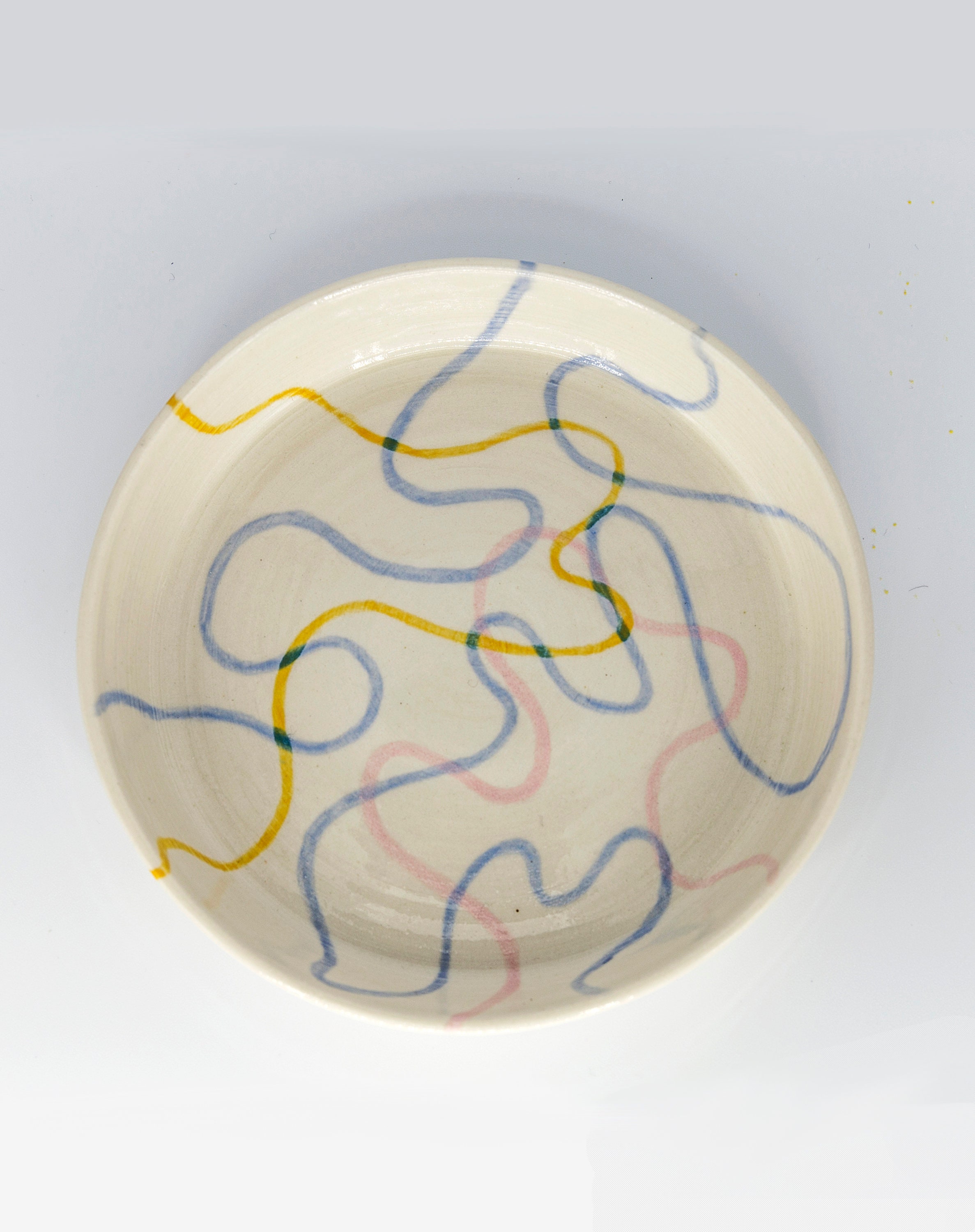 Plaque en Céramique à Ruban Coloré Irrégulier