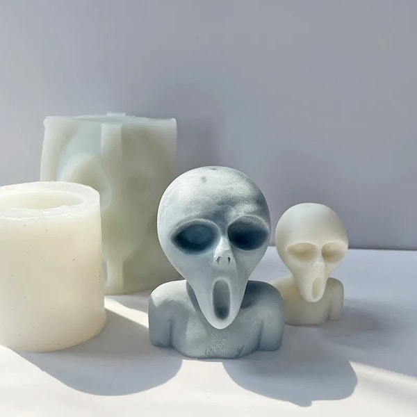 The scream Edvard Munch painting big ghost spirit food-grade silicone mold candle molds horror making Halloween spooky season creepy ghosts