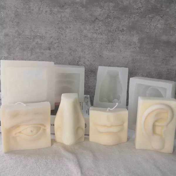 Silicone soap chocolate candle making mold mould resin form male Greek mythology mystic man half head David Hercule statue sculpture figure