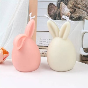 3D Easter egg bunny rabbit ears Silicone mold candle making chocolate food candy cake molds candles business round Easter themed oval eggs