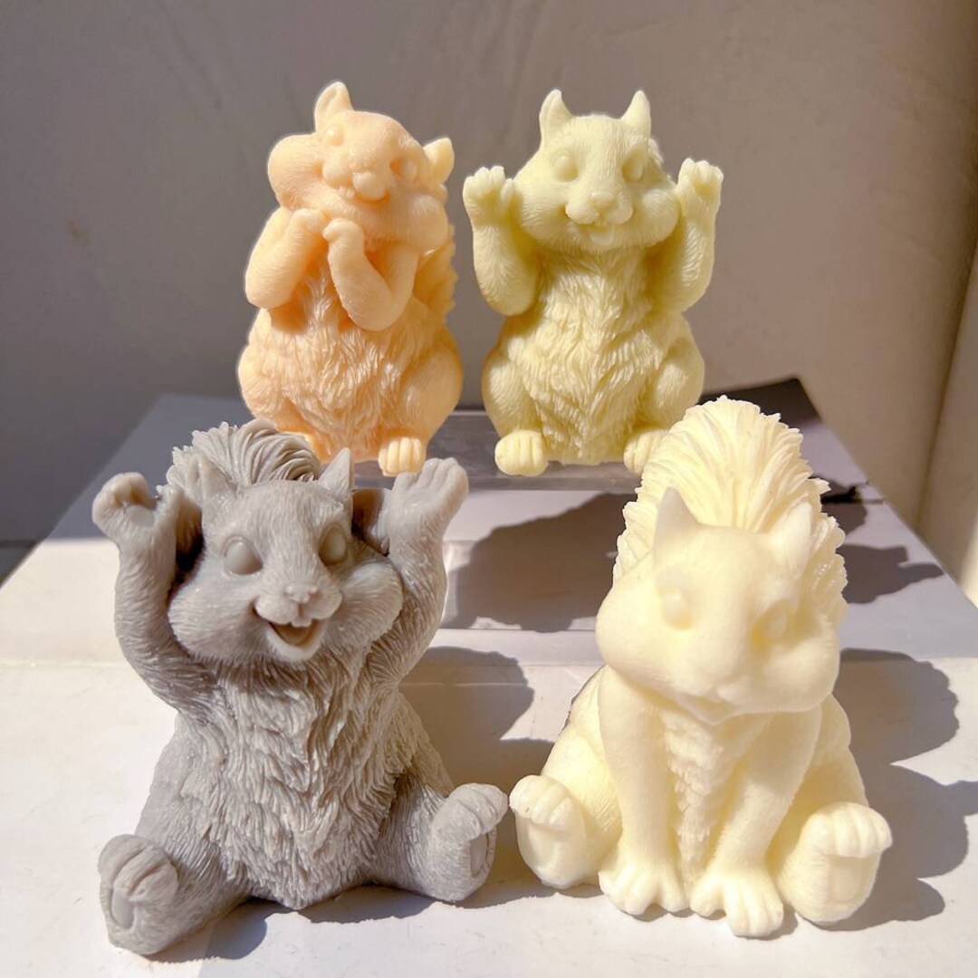 Happy Cute Large Squirrels Big Squirrel 3D Foodgrade Silicone Mold