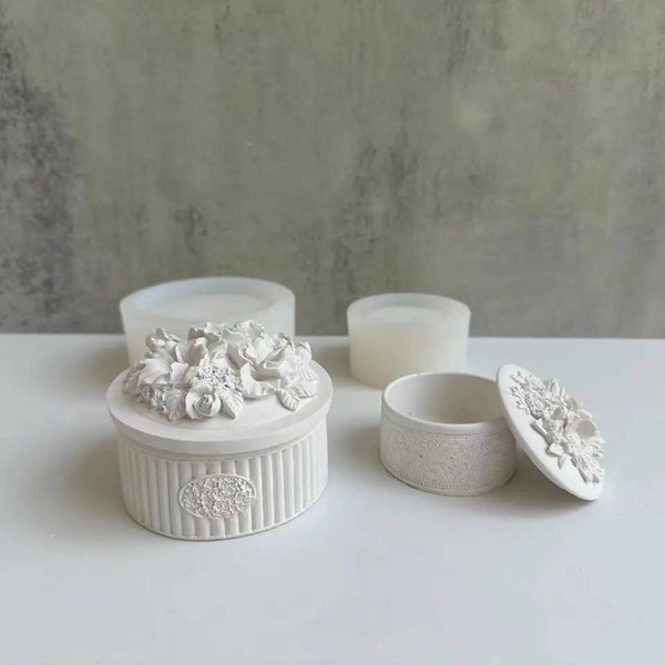 Pot silicone mold cylindric aesthetic candle holder molds bowl plant pot candles making vessel box pots mug jesmonite jar concrete with lid