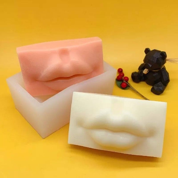 Cool grande lèvres moule lèvres grande bouche esthétique artistique 3D Silicone bougie fabrication Forme grandes bougies tridimensionnelles affaires chocolat bonbons