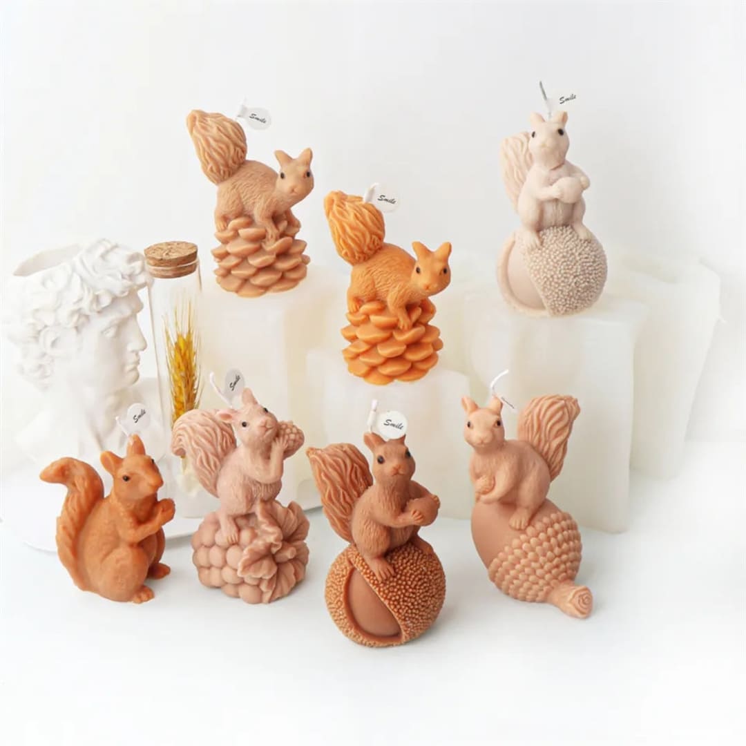 Happy Cute Large Squirrels Big Squirrel With Acorn 3D Foodgrade