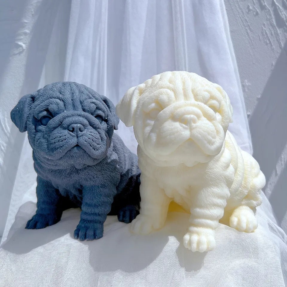 3D Faceted Bulldog Silicone Mould | Dog Mold | Animal Paperweight Mould |  Home Decor with Resin (72mm x 80mm)