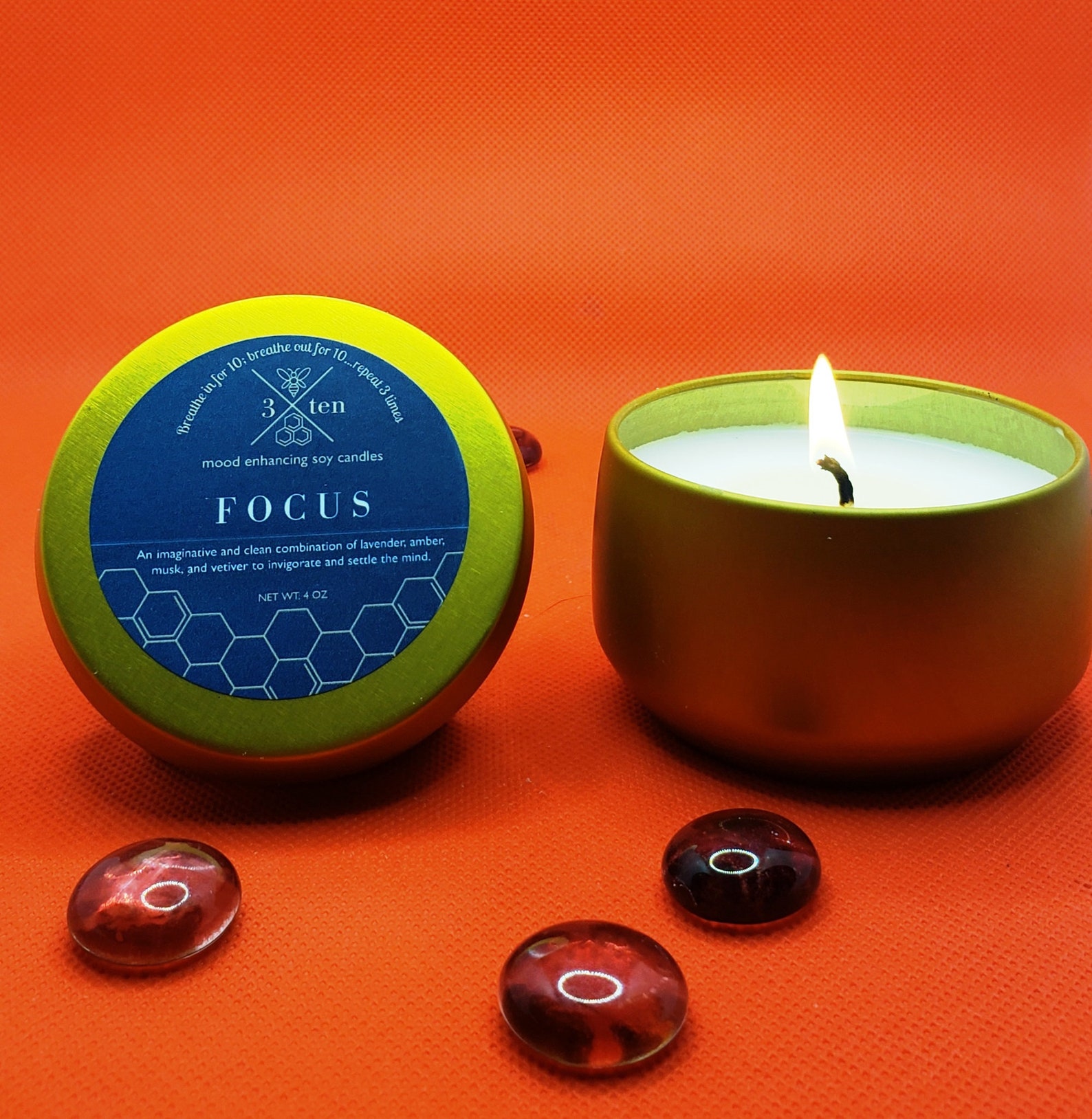 Emotional Wellness Soy Scented Candle FOCUS Mood Candle Etsy