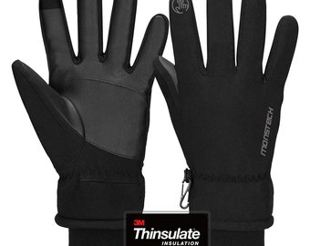 Guantes de invierno con pantalla táctil, guantes térmicos impermeables, guantes de esquí para hombres y mujeres, correr, ciclismo, actividades al aire libre