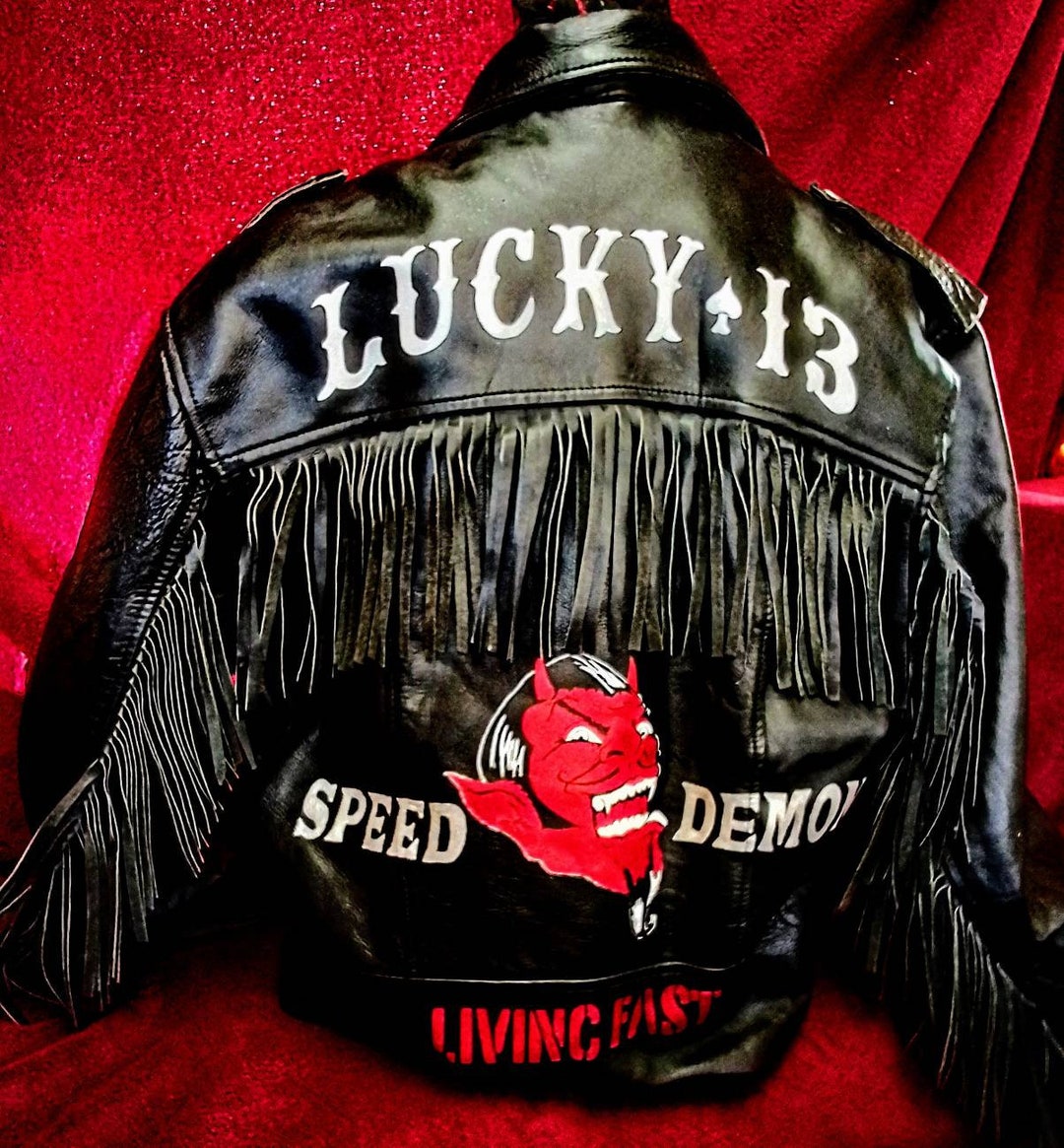 Vintage Motorcycle Jacket Lucky 13 - Etsy