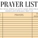Prayer List Digital Printable - Etsy