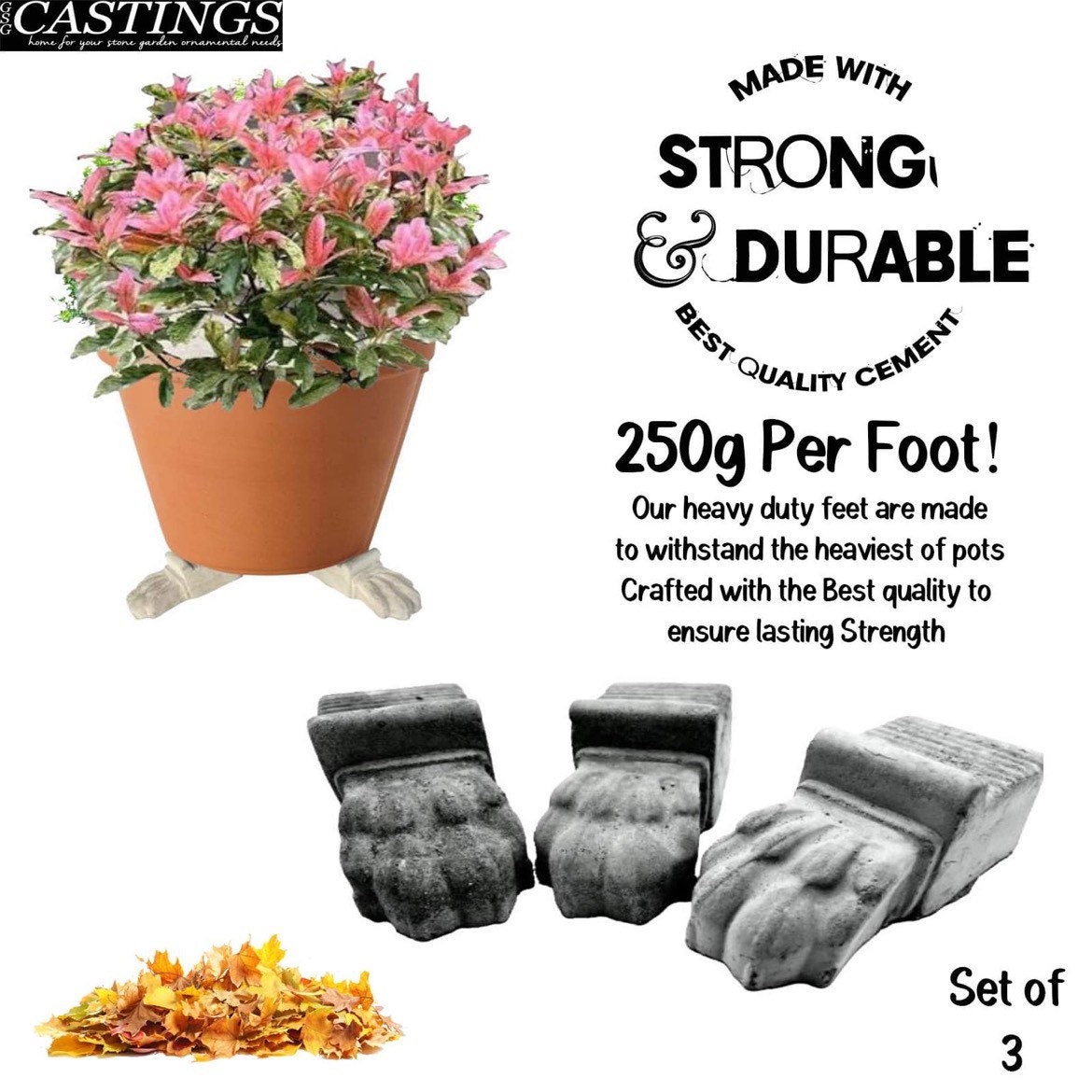 Lion Foot Plant Pot Riser Flower Plant Pot Feet Stone Etsy