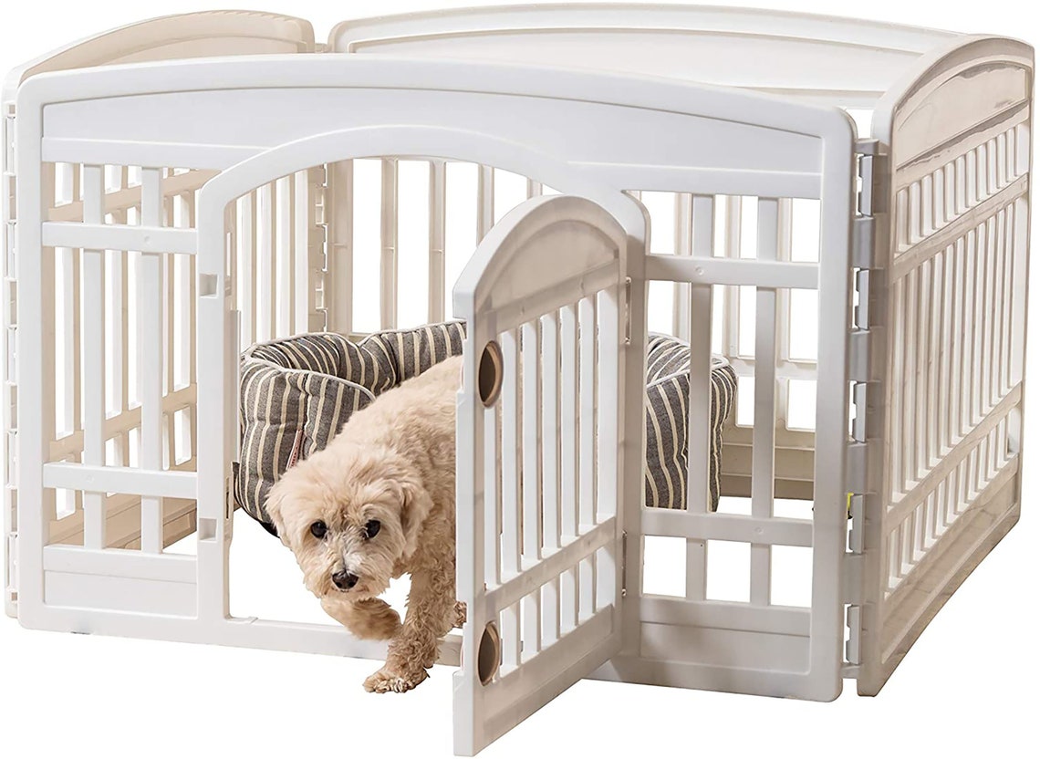 Decorative Dog Kennel with Pet Bed for Small Dogs Exercise Etsy