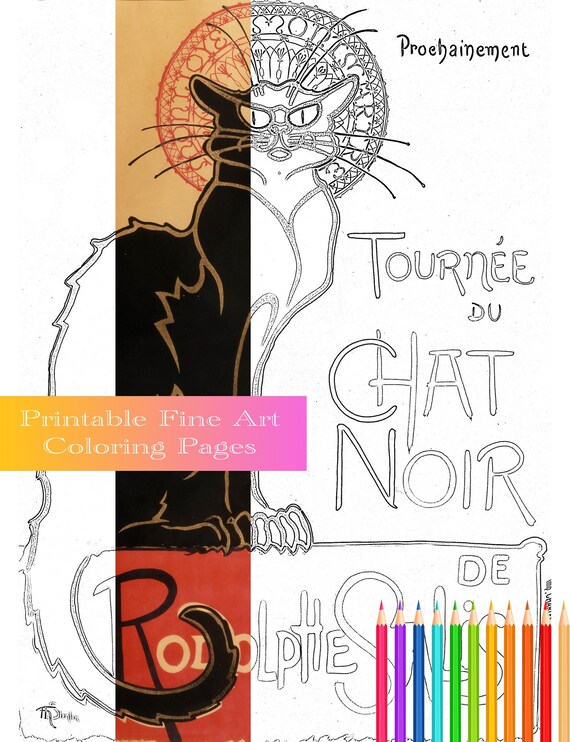 Printable 8.5x11 Art Nouveau Coloring Page Le - Etsy