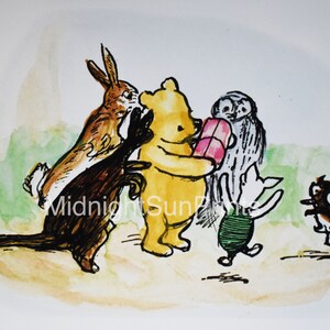 Fine Art Giclee Print-Ernest Howard Shepard Winnie the Pooh-Children’s Nursery/Bedroom Illustration