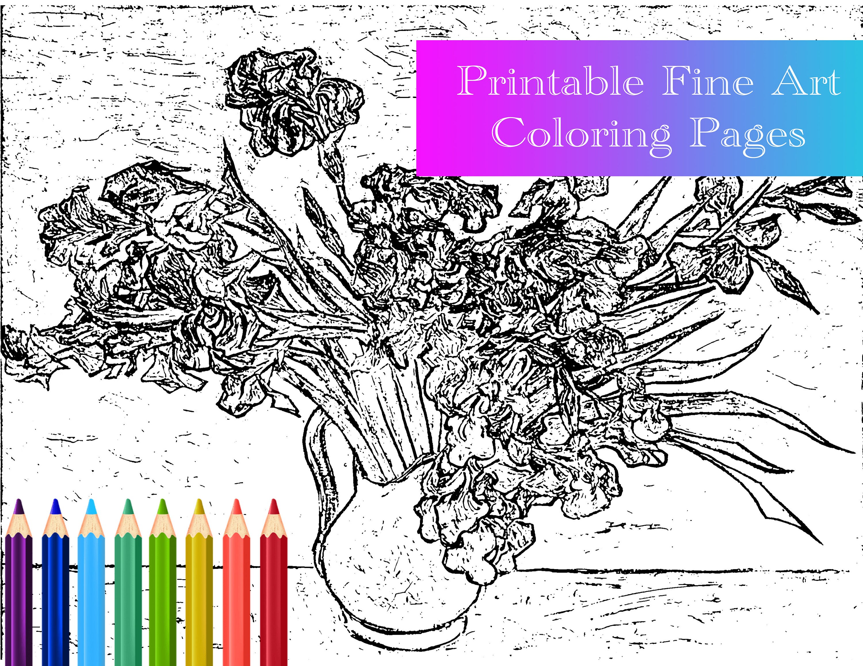 Fine Art Coloring Page - Il Fullxfull.4015142444 Deks